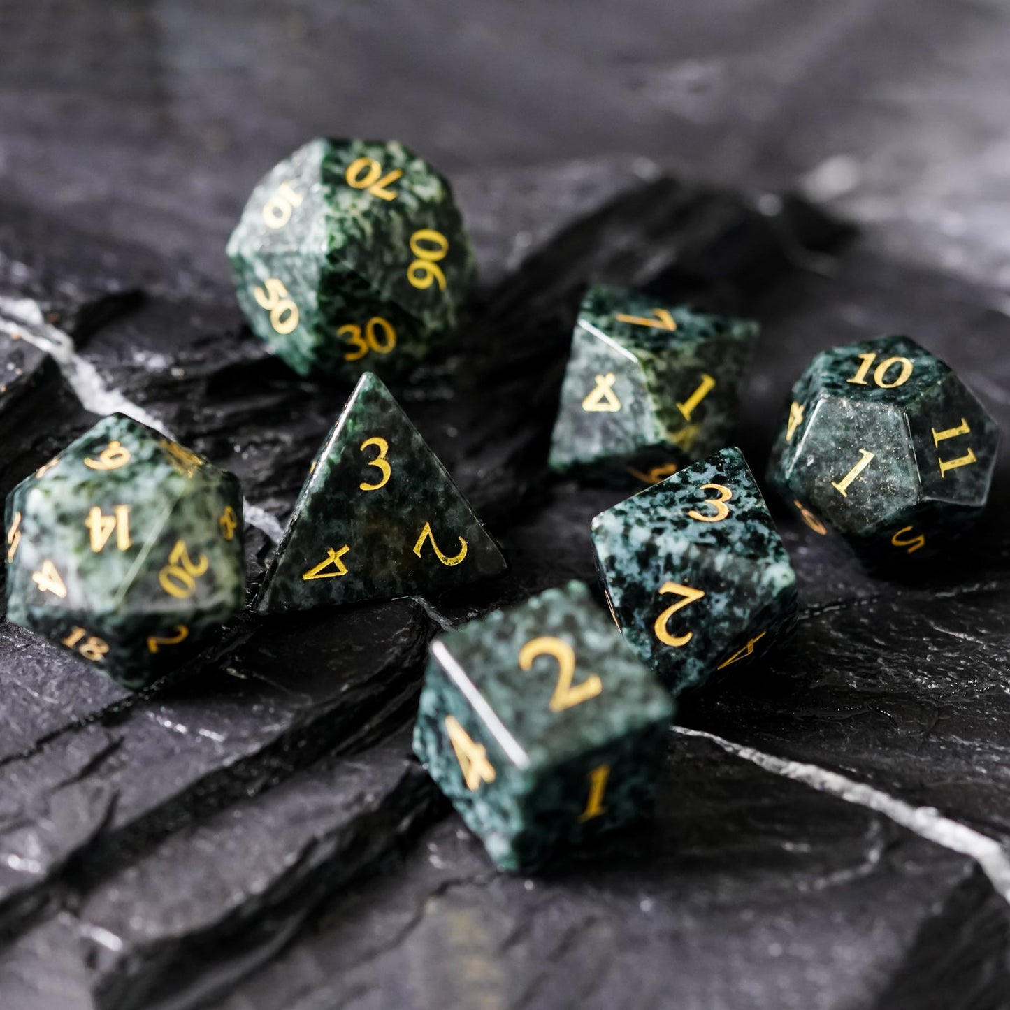Algal Gemstone Dice Set - Geek Therapeutics