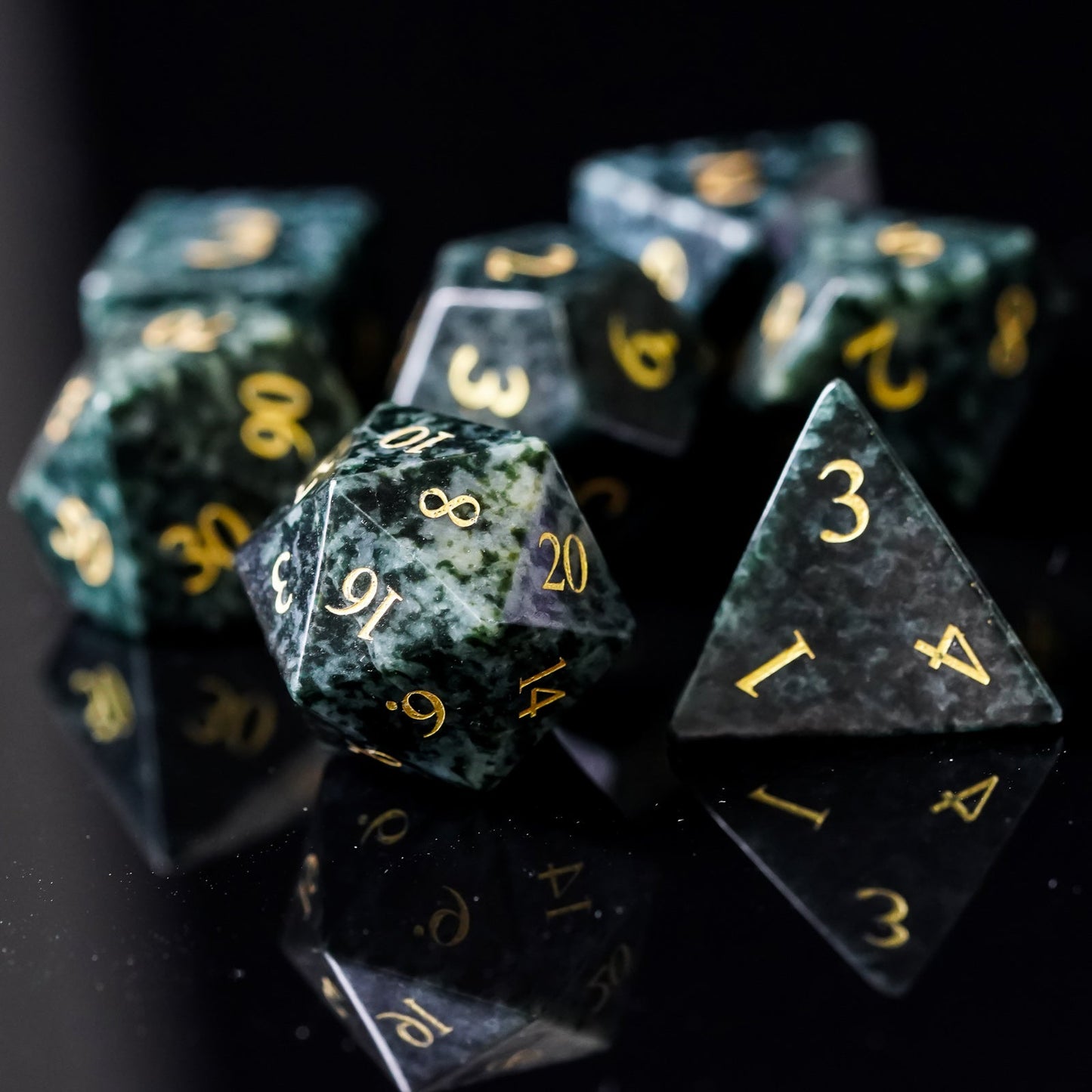 Algal Gemstone Dice Set - Geek Therapeutics