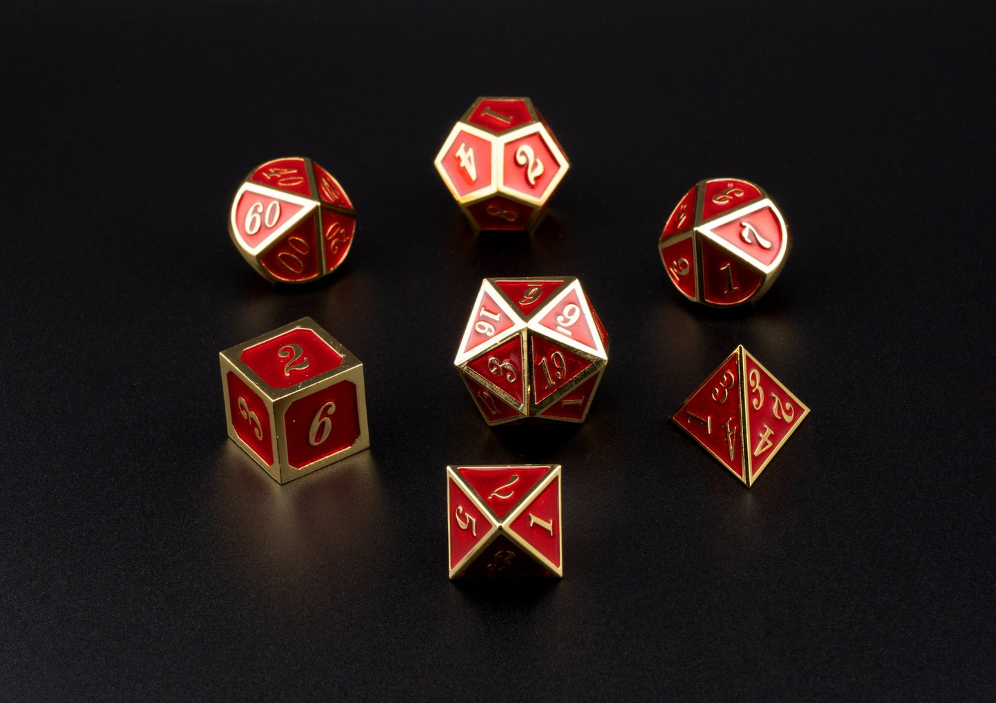 Carmine Spellfire Dice Set - Geek Therapeutics