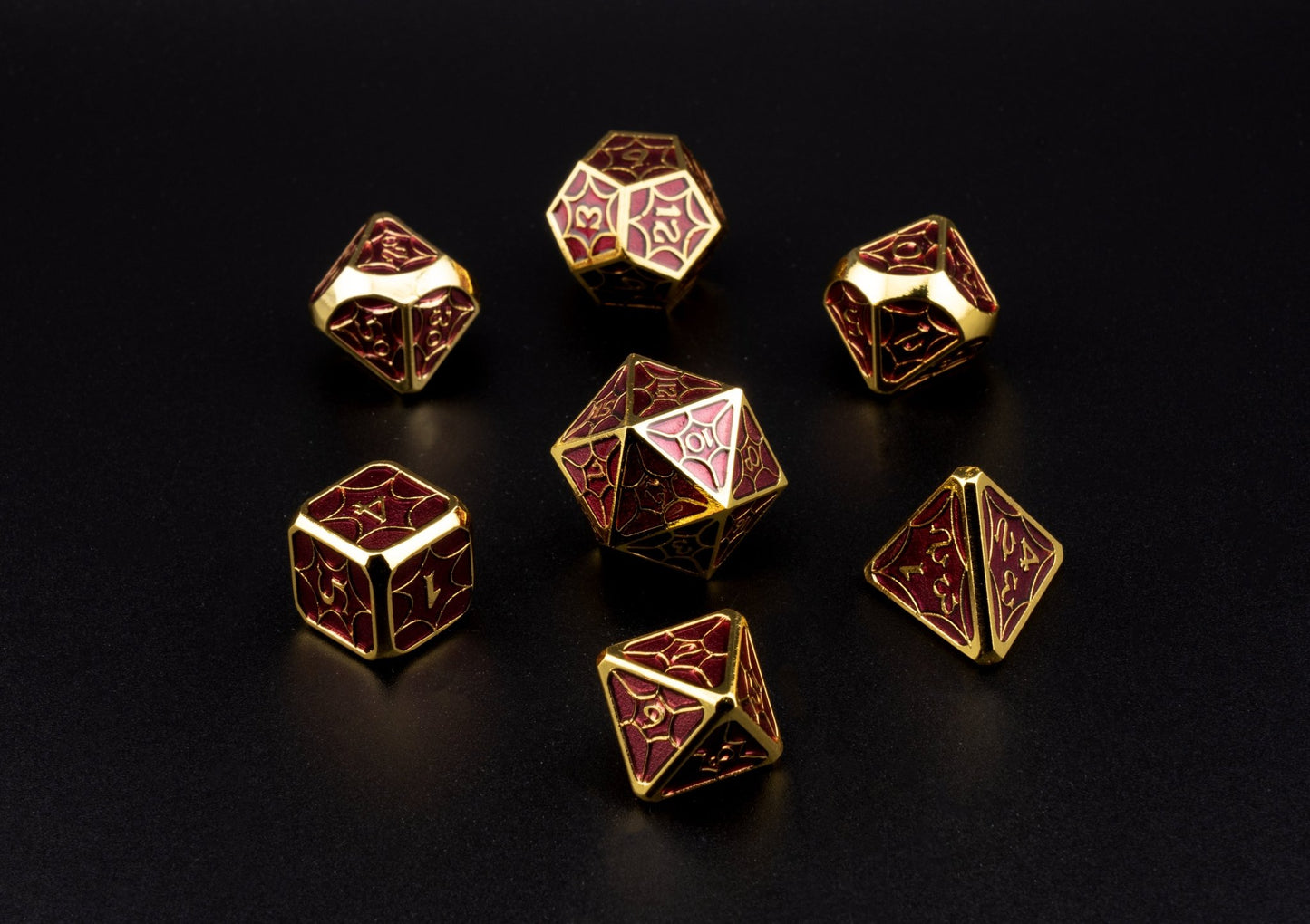 Gilded Amethyst Dice Set - Geek Therapeutics