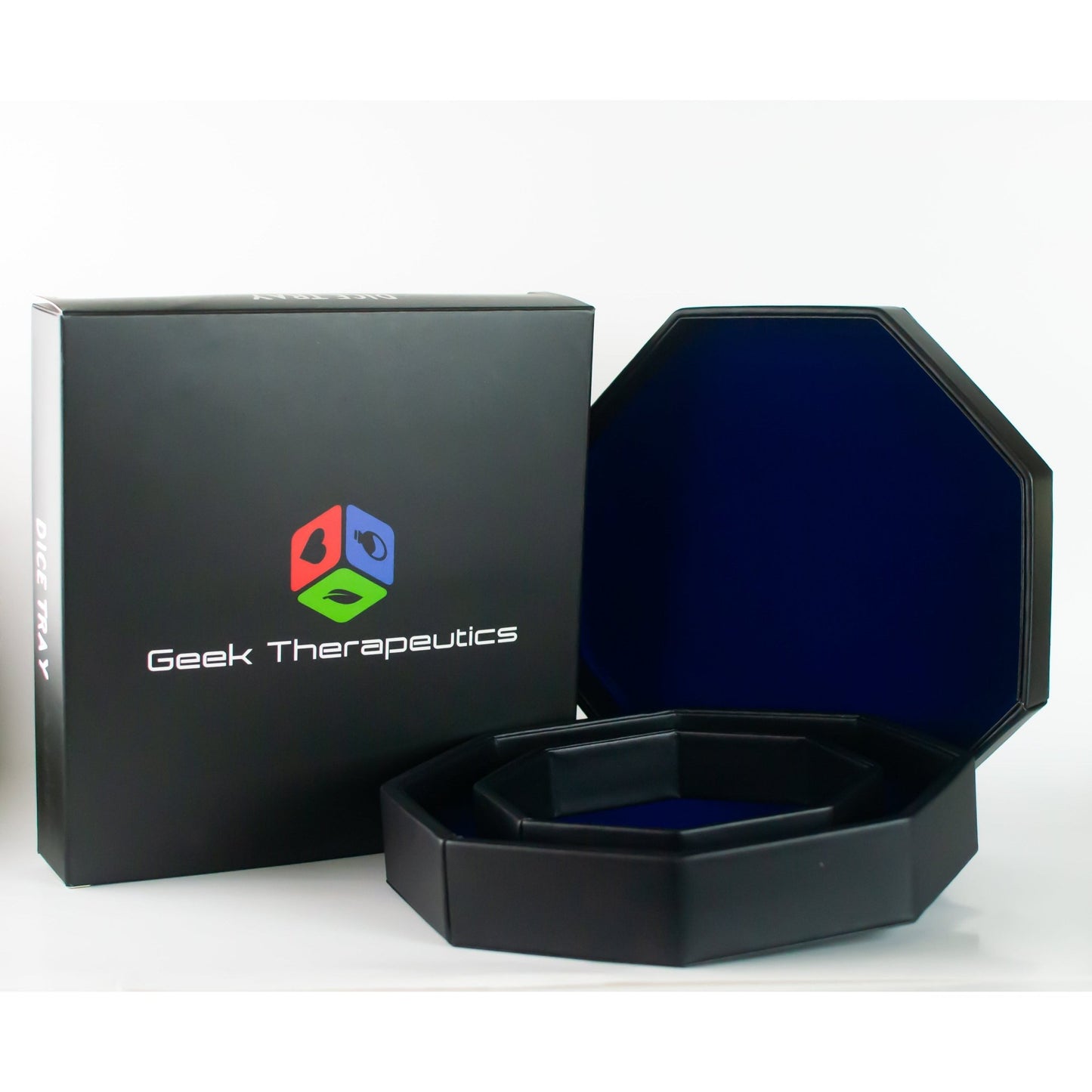 Leather Dice Vault With Lid, Storage for 5 Sets of Dice, and Staging Area - Geek Therapeutics