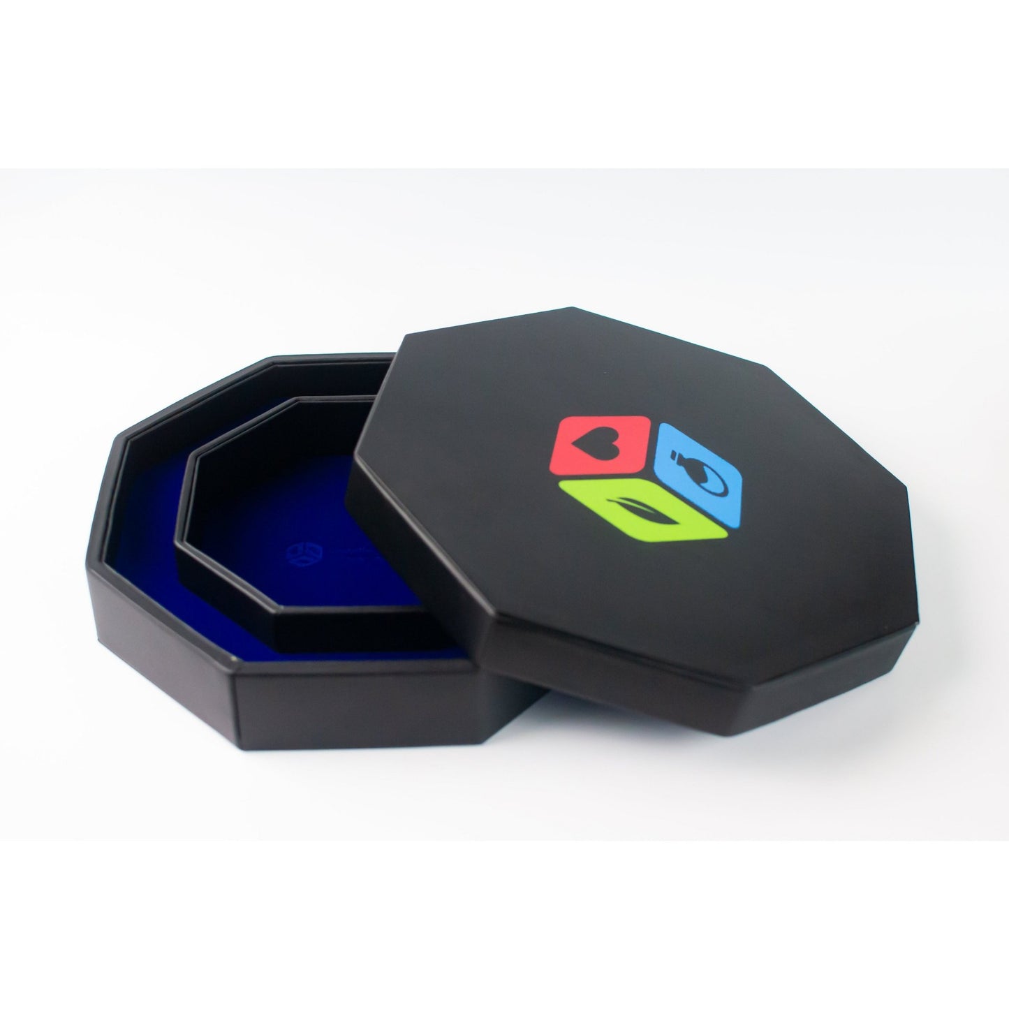 Leather Dice Vault With Lid, Storage for 5 Sets of Dice, and Staging Area - Geek Therapeutics