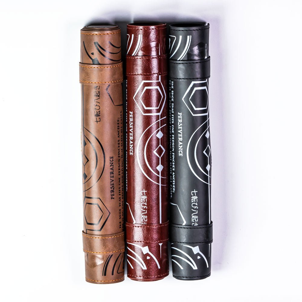 Leather Scroll Dice Vault/Mat - Geek Therapeutics