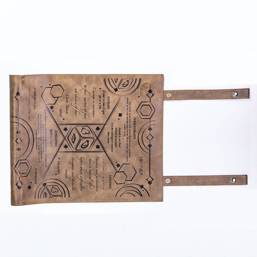 Leather Scroll Dice Vault/Mat - Geek Therapeutics