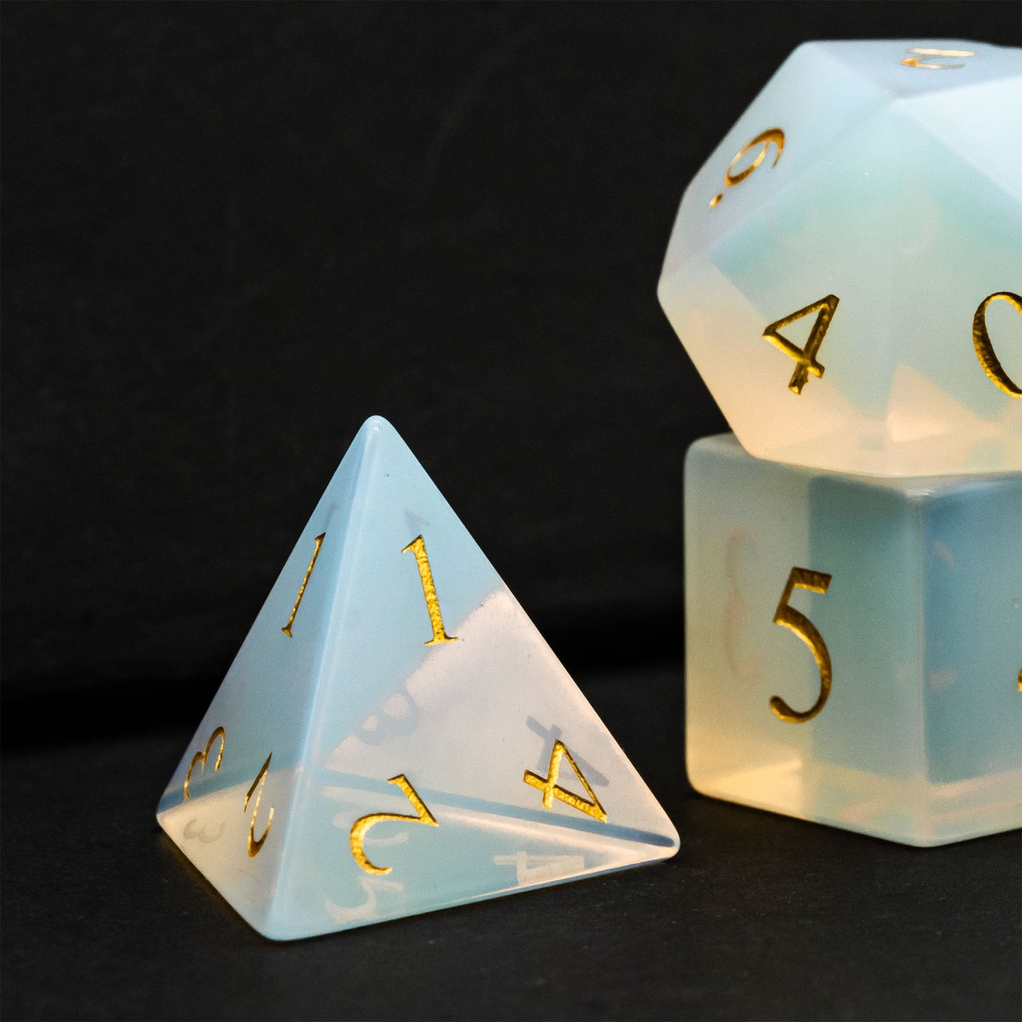 Opalite Gemstone Dice Set - Geek Therapeutics