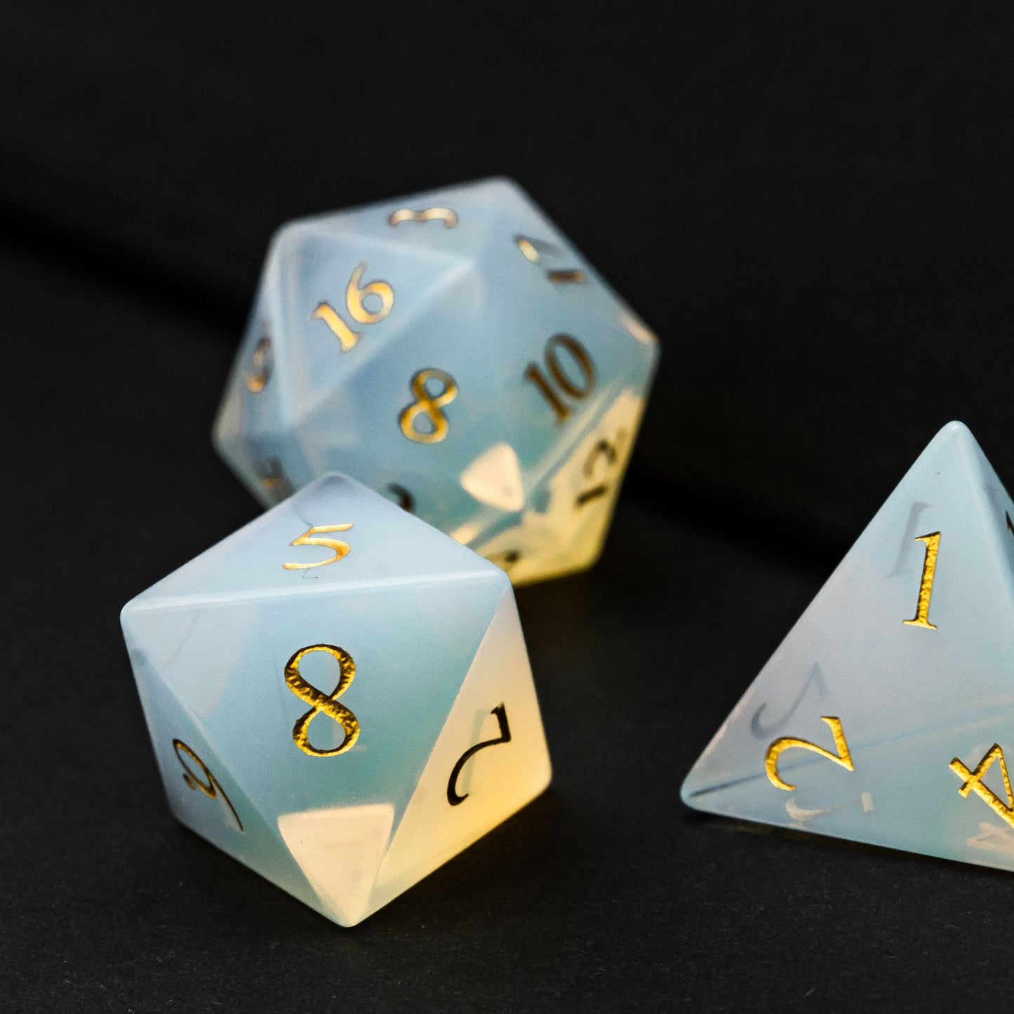 Opalite Gemstone Dice Set - Geek Therapeutics