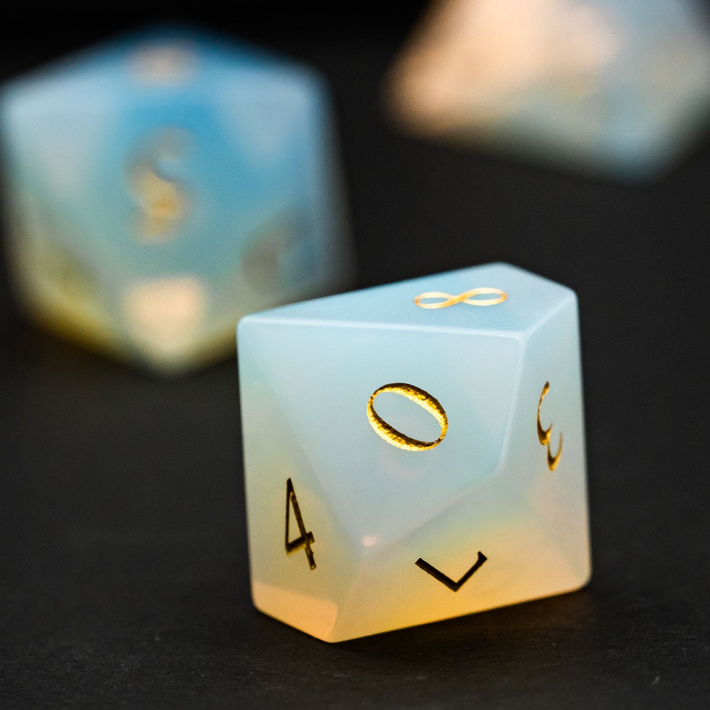 Opalite Gemstone Dice Set - Geek Therapeutics