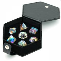 Prismatic Rainbow Glass Gemstone Dice Set - Geek Therapeutics