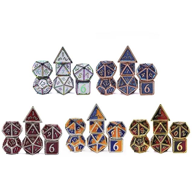 Semi-Precious Dice Bundle (3 Sets + D20) - Geek Therapeutics