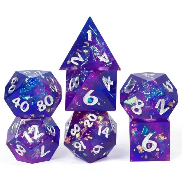 Sharp Resin Handmade Dice Set - Geek Therapeutics