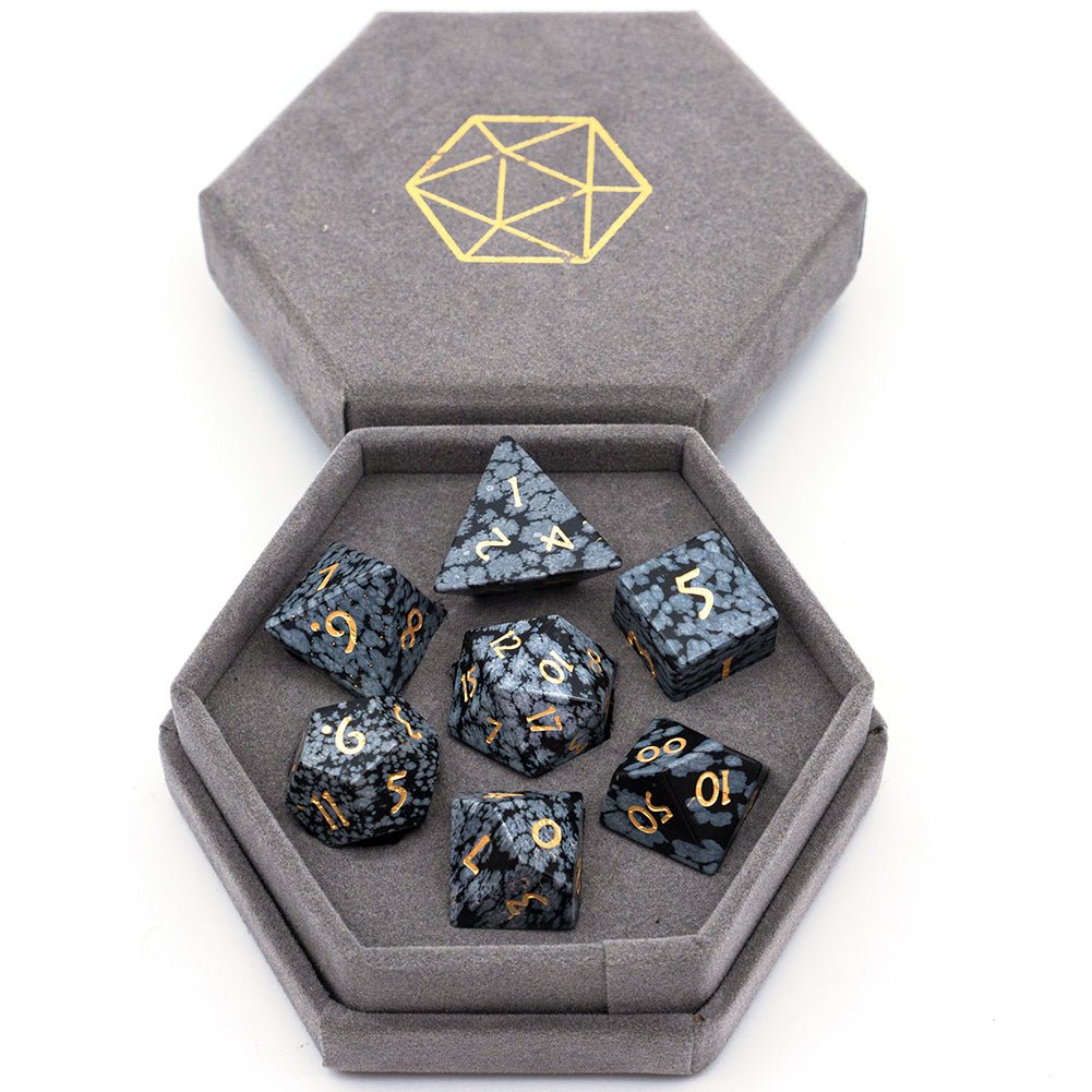 Snowflake Gemstone Dice Set - Geek Therapeutics