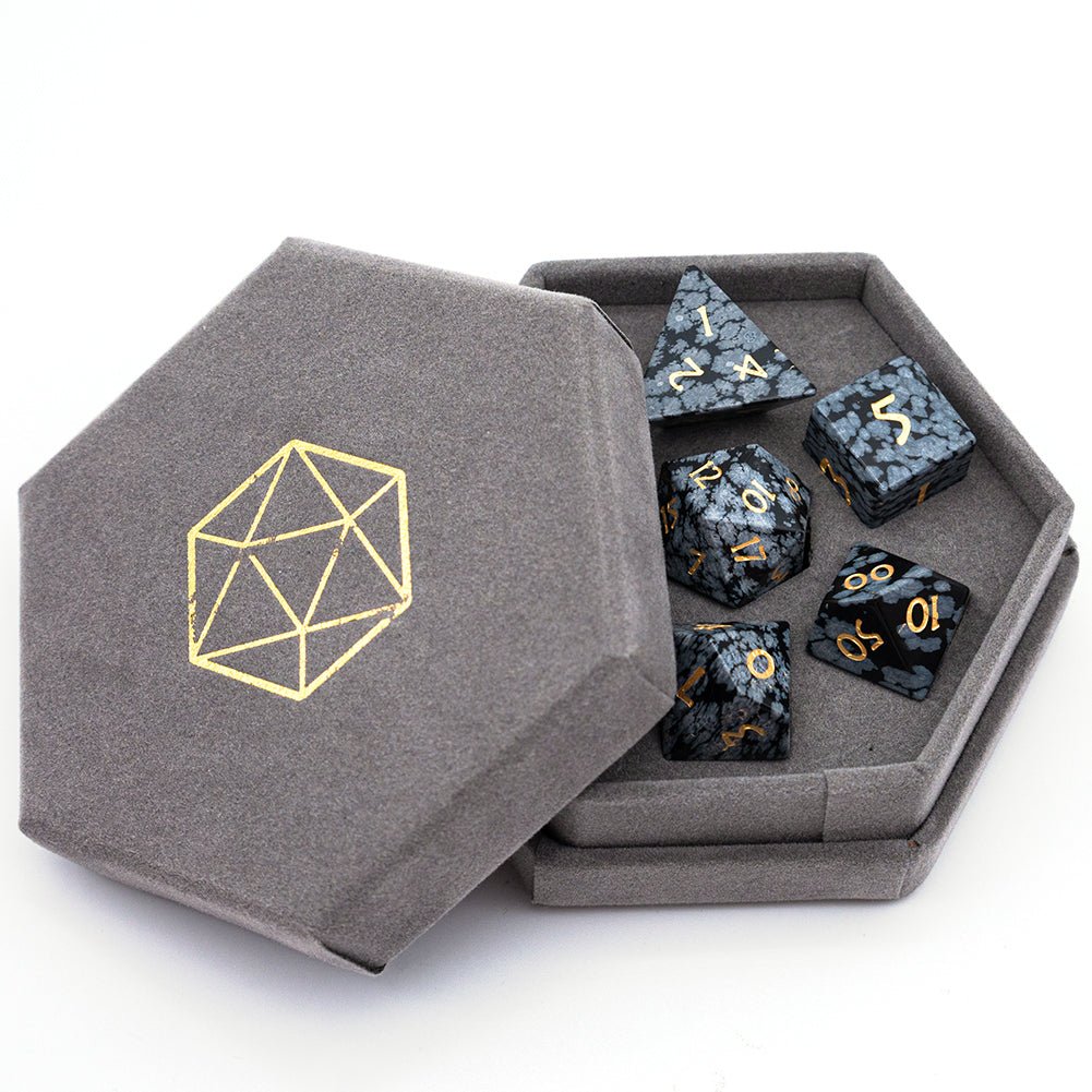 Snowflake Gemstone Dice Set - Geek Therapeutics
