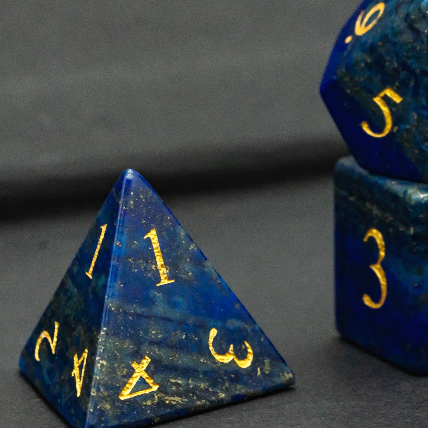 Lapis Lazuli Gemstone Dice Set - Geek Therapeutics